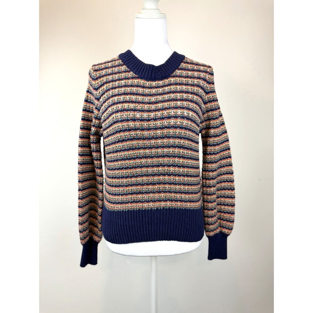 Madewell Fair Isle Pullover Sweater S Multicolor Striped Cozy Cottagecore